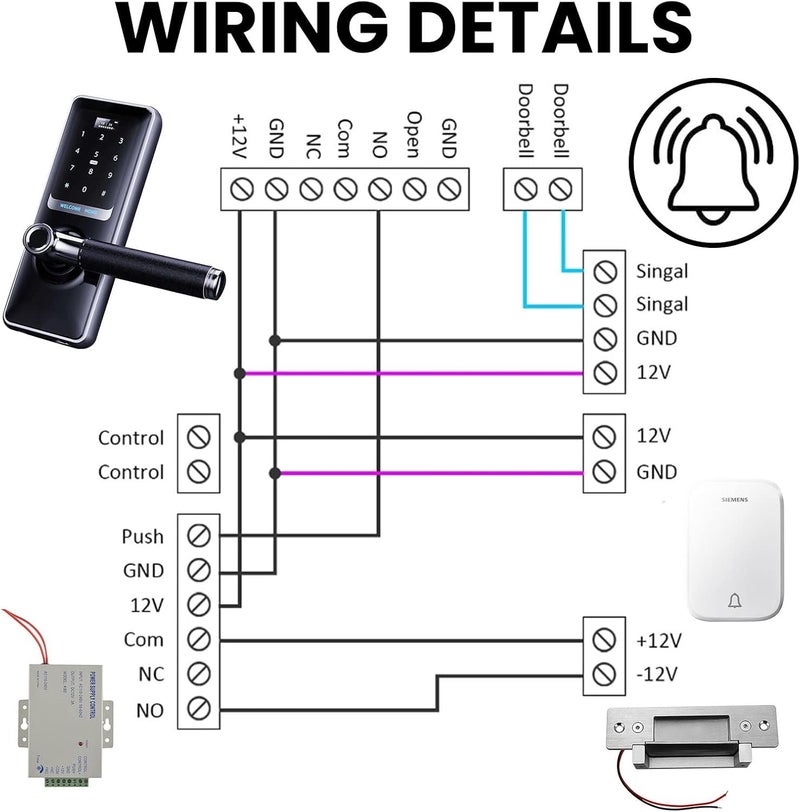 WIRELEL 2025 Upgraded ANSI Standard Heavy Duty Electric Door Strike Lock for Door Access Control System Fail-Secure/Fail-Safe Adjustable Access Control Cylindrical Locksets (Input Voltage 12VDC),Black - Image 5